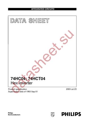 74HCT04D,653 datasheet  